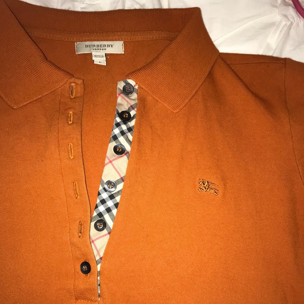 Orange Burberry Polo